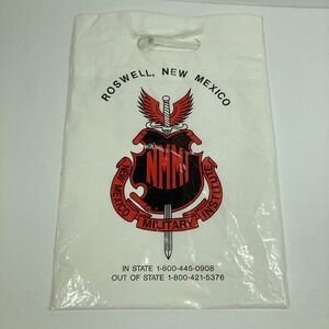 VTG 90s NMMI Cadet Store Plastic Bag Small New Mexico Military Institute Roswell